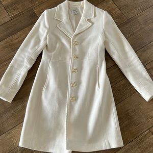 Gorgeous winter white wool spring coat.